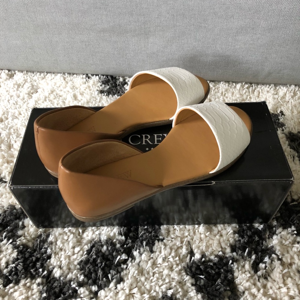 NIB JCrew ‘Morgan’ Colorblock peeptoe flats